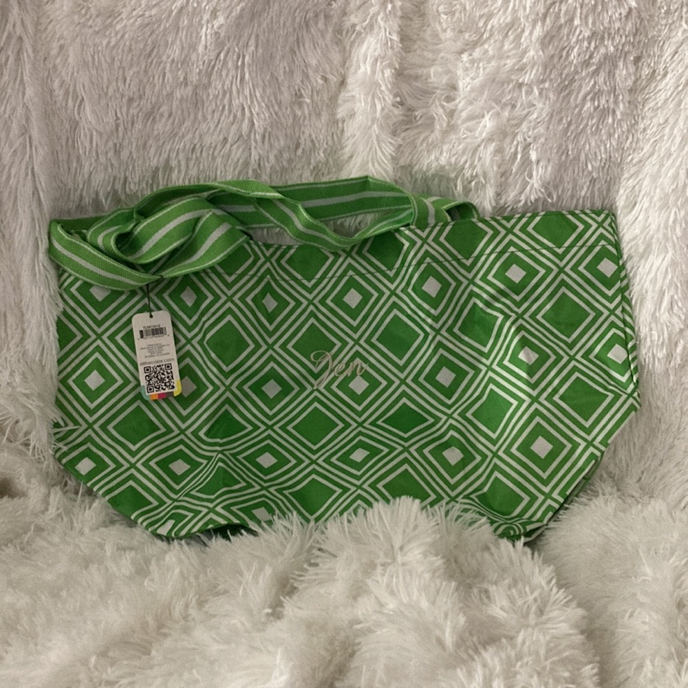 NWT. JEN embroidered Tote Nylon